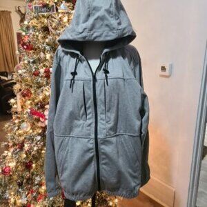 Duluth Trading Jacket Men's Large Gray Sawbill Sweats Hooded Full Zip